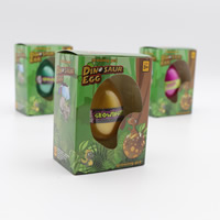 Dinosaur Eggs, EVA, viable, mixed colors, 45x65mm, 3PCs/Bag, Sold By Bag