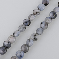 blå Opal Bead, Flat Round, naturliga & olika storlek för val, Hål:Ca 0.5-1.5mm, Såld Per Ca 15.5 inch Strand
