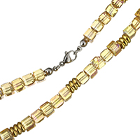 Collar de Cristal de Murano, con acero inoxidable, chapado, para mujer, 6x6mm, 6x6mm, Vendido para aproximado 20 Inch Sarta