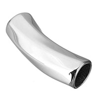 Grânulos de tubo de aço inoxidável, cor original, 39x13x11.50mm, Buraco:Aprox 9mm, 10PCs/Lot, vendido por Lot