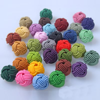 Nylon Polypropyleen knoop knop, gemengde kleuren, 15mm, 10pC's/Bag, Verkocht door Bag