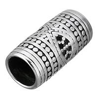 Stainless Steel Large Hole Beads Column & blacken Approx 8.5mm Sold By Lot