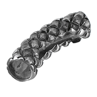 Perles de tube en acier inoxydable, noircir, 47.50x13x13mm, Trou:Environ 9mm, 10PC/lot, Vendu par lot