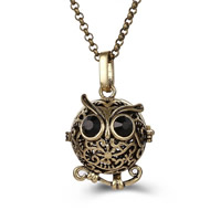 Pregnant Ball Locket Pendant Brass Owl plated with rhinestone & hollow lead & cadmium free 20mm-30mm Approx 2-4mm Sold By PC