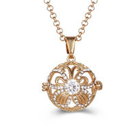 Pregnant Ball Locket Pendant Brass Round plated with rhinestone & hollow lead & cadmium free 20mm-30mm Approx 2-4mm Sold By PC