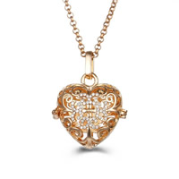 Pregnant Ball Locket Pendant Brass Heart plated with rhinestone & hollow lead & cadmium free 20mm-30mm Approx 2-4mm Sold By PC