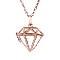 Pregnant Ball Locket Pendant Brass Diamond Shape plated hollow lead & cadmium free 20mm-30mm Approx 2-4mm Sold By PC
