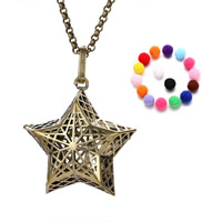 Pregnant Ball Locket Pendant Brass with Sponge Star plated Essential oil diffusion & hollow lead & cadmium free 20mm-30mm Approx 2-4mm Sold By PC