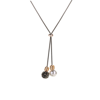 Zinek svetr řetěz náhrdelník, s ABS plast pearl & drahokamu jíl Pave, olovo a kadmium zdarma, 20x10mm, Prodáno za Cca 31 inch Strand