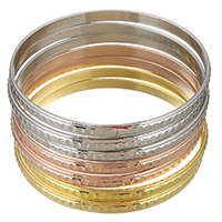 Stainless Steel Bangle plated for woman 5mm Inner Approx 68mm Sold By Set