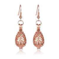 Brass Drop Earring Teardrop plated for woman & hollow lead & cadmium free 20mm-30mm Sold By Pair