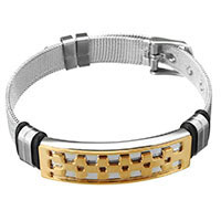 Unisex Bracelet Stainless Steel with Silicone plated 10mm Sold Per Approx 9.5 Inch Strand