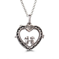 Pregnant Ball Locket Pendant Brass Heart word love plated hollow lead & cadmium free 20mm-30mm Approx 2-4mm Sold By PC