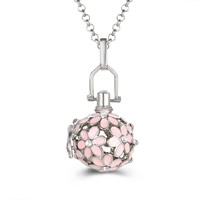 Pregnant Ball Locket Pendant Brass Round plated enamel & with rhinestone & hollow lead & cadmium free 20mm-30mm Approx 2-4mm Sold By PC
