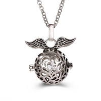Pregnant Ball Locket Pendant Brass Wing Shape plated hollow lead & cadmium free 20mm-30mm Approx 2-4mm Sold By PC