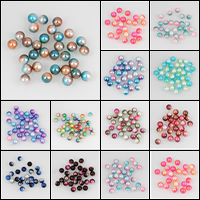 Koraliki plastikowe , Tworzywa ABS perła, Koło, różnej wielkości do wyboru & bez otworu, dostępnych więcej kolorów, sprzedane przez torba