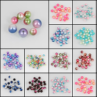 Abalorios de Plastico ABS , Perlas de plástico ABS, Esférico, diverso tamaño para la opción, más colores para la opción, agujero:aproximado 1mm, Vendido por Bolsa