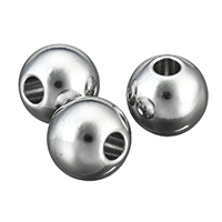 Stainless Steel European perle, Nehrđajući čelik, Drum, izvorna boja, 11x12x12mm, Rupa:Približno 4mm, 200računala/Lot, Prodano By Lot