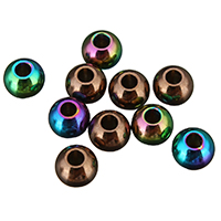 Edelstahl-Beads, Edelstahl, Trommel, plattiert, keine, 5x6x5mm, Bohrung:ca. 2mm, 200PCs/Menge, verkauft von Menge