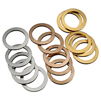 vinculação de anel de aço inoxidável, Rosca, banhado, Mais cores pare escolha, 15x1mm, 200PCs/Lot, vendido por Lot