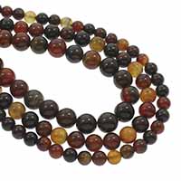 Prirodni Čudo ahat perle, Čudo Agate, Krug, prirodan, različite veličine za izbor, Rupa:Približno 1mm, Prodano Per Približno 15.5 inčni Strand