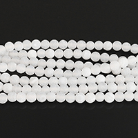 Natürliche Effloresce Achat Perlen, Auswitterung Achat, rund, verschiedene Größen vorhanden, weiß, Bohrung:ca. 1-1.2mm, verkauft per ca. 14.5 ZollInch Strang