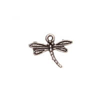 Zinc Alloy Pendants Dragonfly antique silver color plated lead & cadmium free Approx 1-1.5mm Sold By Bag