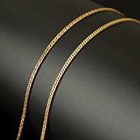 Kantstenskæde i rustfrit stål, Stainless Steel, med plast spole, guldfarve belagt, bremse kæde, 2.50mm, Ca. 20m/Spool, Solgt af Spool