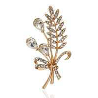 Crystal Brooch Zinc Alloy with Crystal plated for woman & faceted & with rhinestone lead & cadmium free Sold By PC
