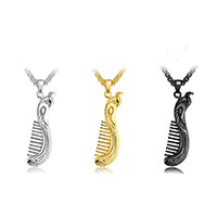 Stainless Steel Pendants, Comb, plated, for man, more colors for choice, 52x15mm, Hole:Approx 3-5mm, Sold By PC