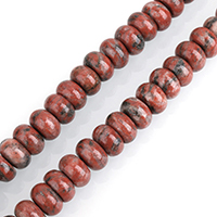 Sesam Jaspis Perlen, Roter Sesam-Jaspis, Rondell, natürlich, verschiedene Größen vorhanden, frei von Nickel, Blei & Kadmium, Bohrung:ca. 0.5-2mm, verkauft per ca. 15.5 ZollInch Strang