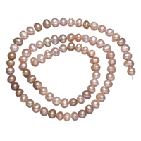 Perlas Arroz Freshwater, Perlas cultivadas de agua dulce, natural, Púrpura, 4-5mm, agujero:aproximado 0.8mm, Vendido para aproximado 14 Inch Sarta