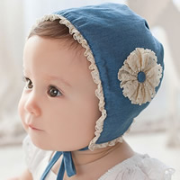 Children Hat Denim with Lace for children & adjustable 400-550mm Sold By PC