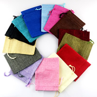 Jewelry Pouches Bags, Linen, different size for choice, more colors for choice, 100PCs/Bag, Sold By Bag