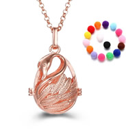 Pregnant Ball Locket Pendant Brass with Sponge Swan plated Essential oil diffusion & hollow lead & cadmium free 20-30mm Approx 2-4mm Sold By PC