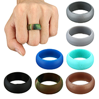 Silicone Finger Ring, uniseks & verschillende grootte voor keus, meer kleuren voor de keuze, 9mm, Verkocht door PC