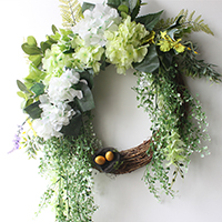 Artificial Silk Simulation Wreath Ornaments with Rattan wedding gift Sold By PC