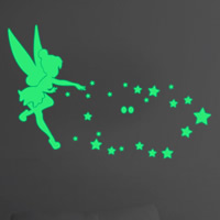 Night Glow Stickers PVC Plastic Fairy adhesive & luminated Sold By PC