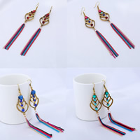 Fashion Fringe Earrings Zinc Alloy with Diamond & Resin iron earring hook plated with painted & for woman lead & cadmium free Sold By Pair
