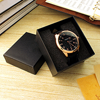 Caja de Joyería para Reloj, Papel, con Esponja, Rectángular, más colores para la opción, 85x80x55mm, Vendido por UD