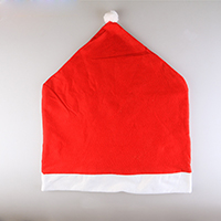Non-woven Fabrics Christmas Chair Cover with Plush Christmas Hat Christmas jewelry Sold By PC