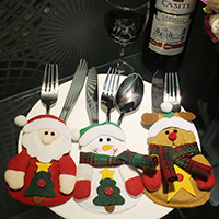 أقمشة غير المنسوجة عيد الميلاد أكياس المائدة غطاء, مع نسيج القطن, مجوهرات عيد الميلاد & أنماط مختلفة للاختيار, 135x94mm, تباع بواسطة PC