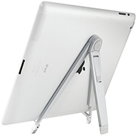 Sinkkiseos Tablet PC Holder, hopea päällystetty, Säädettävä & Taitettava, 180x25x10mm, Myymät PC
