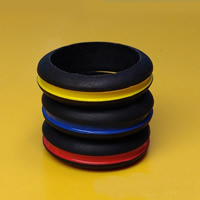 Unisex Vingerring, Silicone, gemengde ringmaat & uniseks, gemengde kleuren, 15.7-22.2mm, Maat:5-13, 150pC's/Bag, Verkocht door Bag