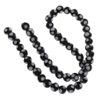 Handgemaakte Lampwork Beads, Ronde, 8x7mm, Gat:Ca 1mm, Ca 45pC's/Strand, Verkocht door Strand