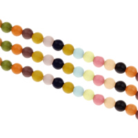 Handgemaakte Lampwork Beads, Cats Eye, Ronde, 6mm, Gat:Ca 1mm, Ca 64pC's/Strand, Per verkocht Ca 14 inch Strand