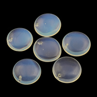 Pendentifs opale de mer, Opaline, Plat rond, 17.5x4.5mm, Trou:Environ 1.5mm, Vendu par PC