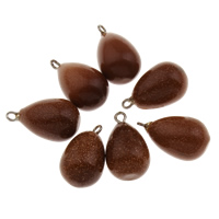 Natural Goldstone Pendants with zinc alloy bail Approx 2mm Sold By PC