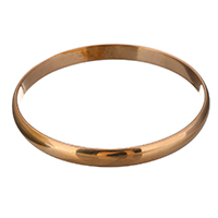 Rustfrit stål Bangle, Stainless Steel, Donut, guldfarve belagt, for kvinde, 5.50mm, Indvendig diameter:Ca. 50mm, Solgt af PC