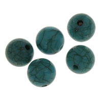 Turkos pärlor, Syntetisk Turkos, Rund, 10mm, Hål:Ca 1.5mm, Ca 885PC/Bag, Säljs av Bag